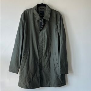 Express Olive Men's Trench Coat